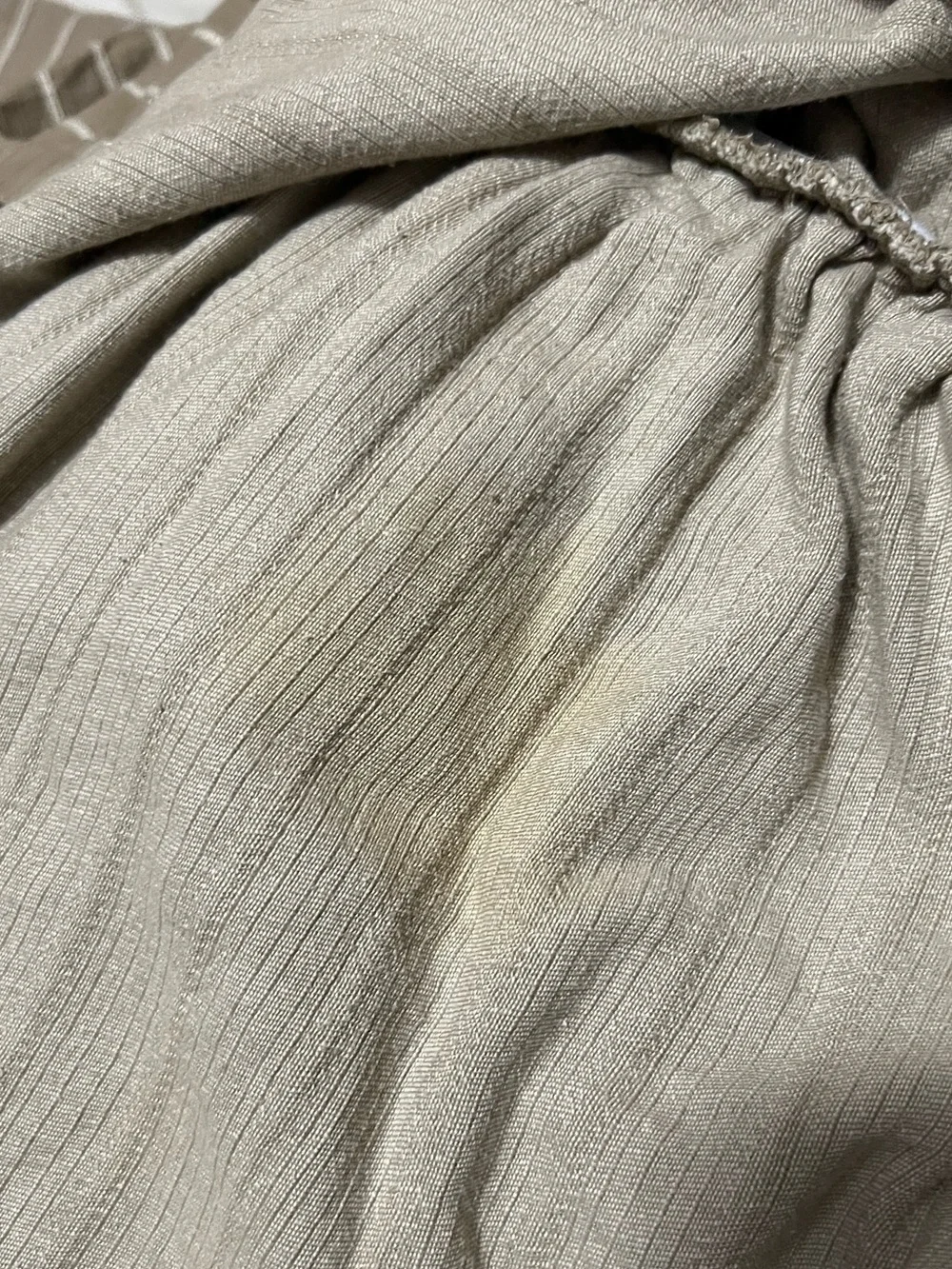 Sure Fit Denim Sand Stripe Sofa Slipcover with Tailored Skirt